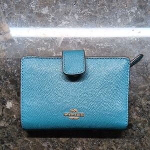 Coach Turquoise Leather Wallet